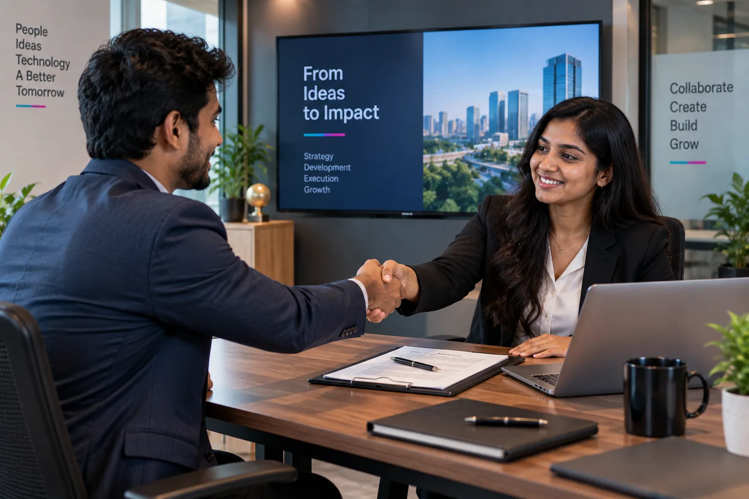 STG and client team signing a project kickoff proposal
