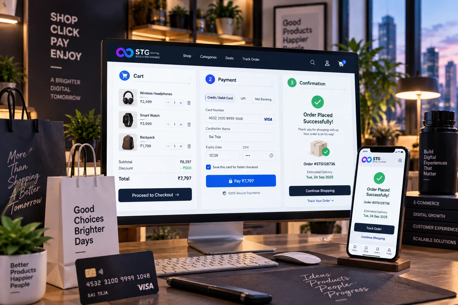 Cart to checkout — e-commerce experience by STG