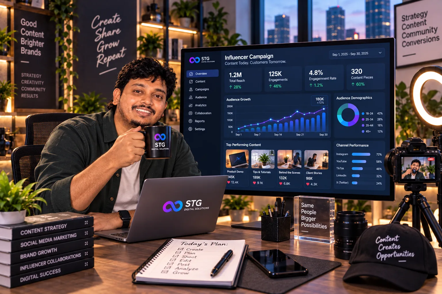 Influencer campaign dashboard by STG