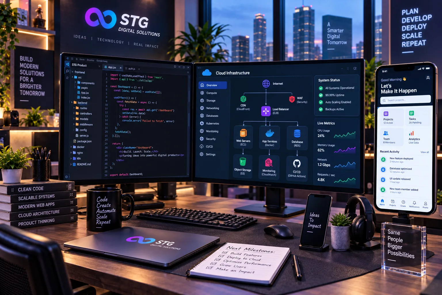 Custom software and cloud infrastructure by STG